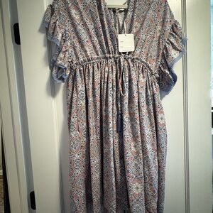 Swim Cover Up  in Blue and Pink size Small